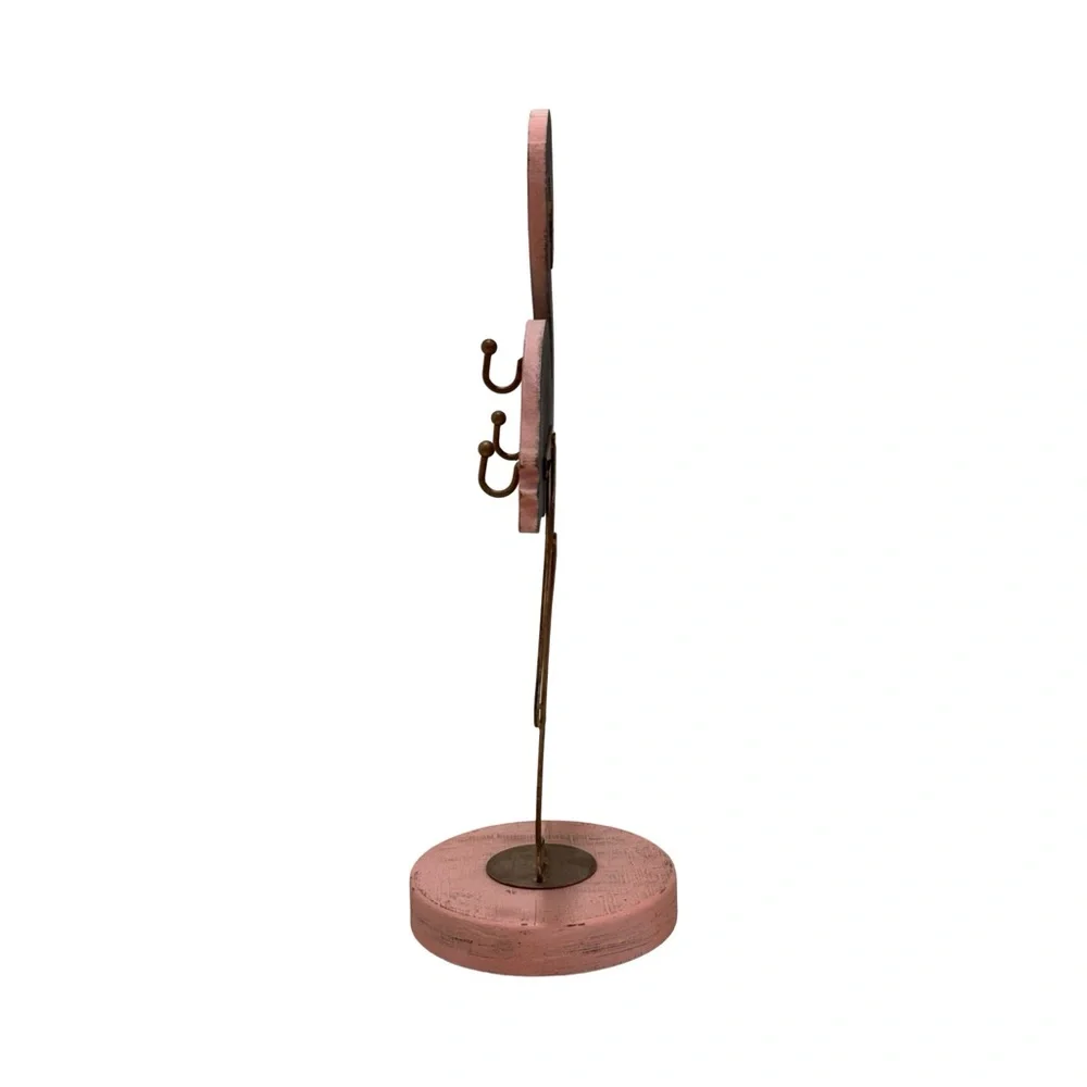 Pink Flamingo Jewelry Organizer Stand with‎ Hooks